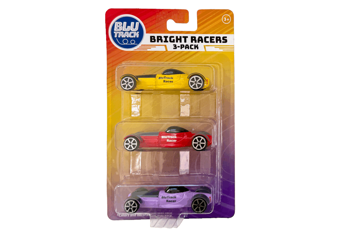 Bright Racers 3-Pack – Fast Fun for Kids| Blu Track