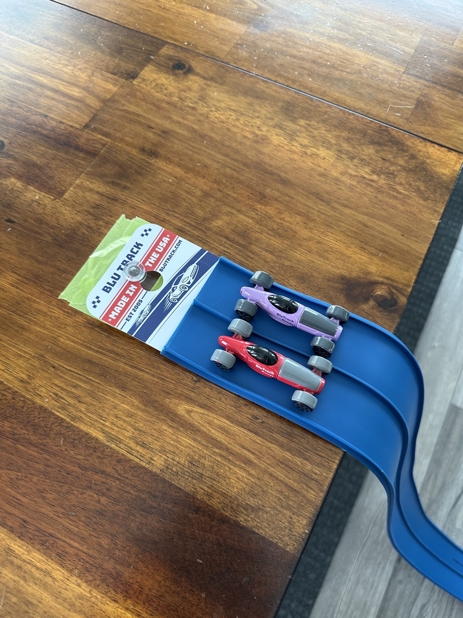 Blu Track Mini Held by 3M Scotch Heavy-Duty Painters Tape